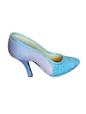 Miniature Heel Shoe Ceramic Resin Pink Blue Mini Collectible Knick Knack